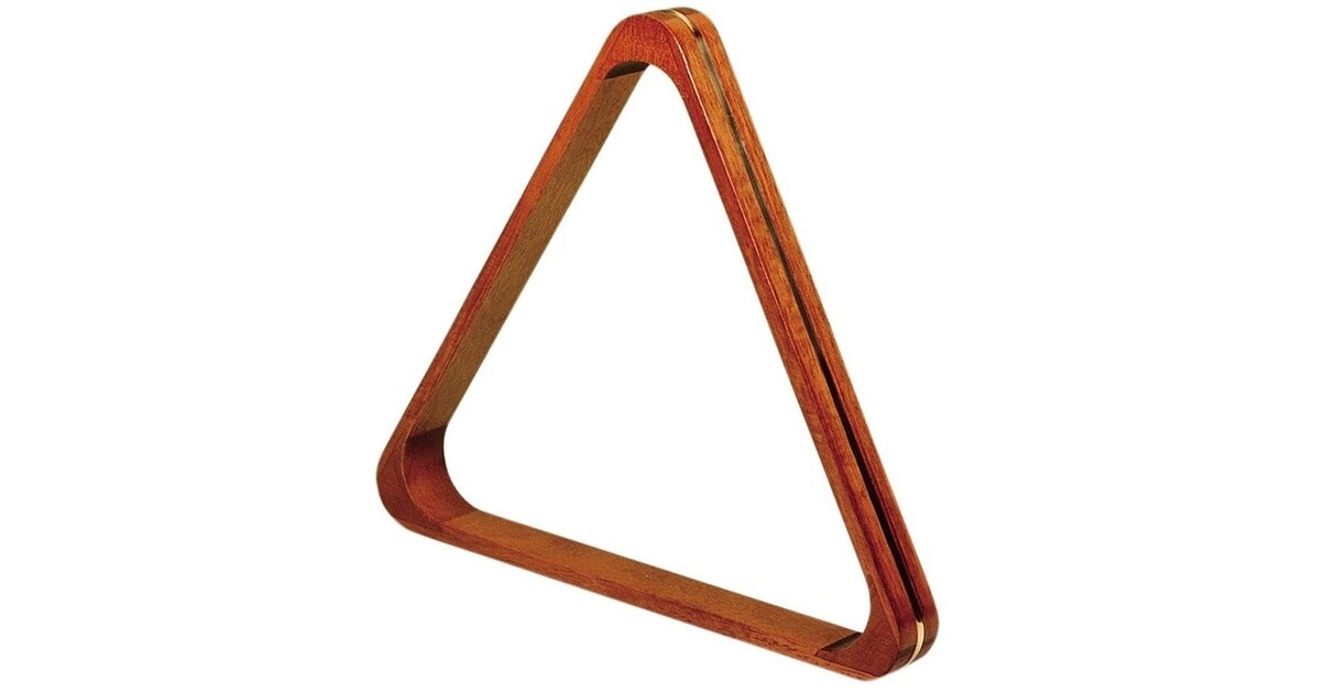 Triangle De Billard Bois Massif - 32x29x3,2 Cm, Finition Rouge Vin - Pour Billard Anglais Et 9-ball, Support Stable Et Précis - 11